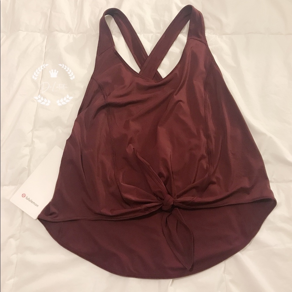 NWT Lululemon Call It A Tie Tank In Color Garnet